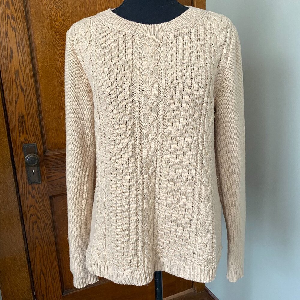 J.Crew Popcorn Cable Knit Sweater Womens Size M